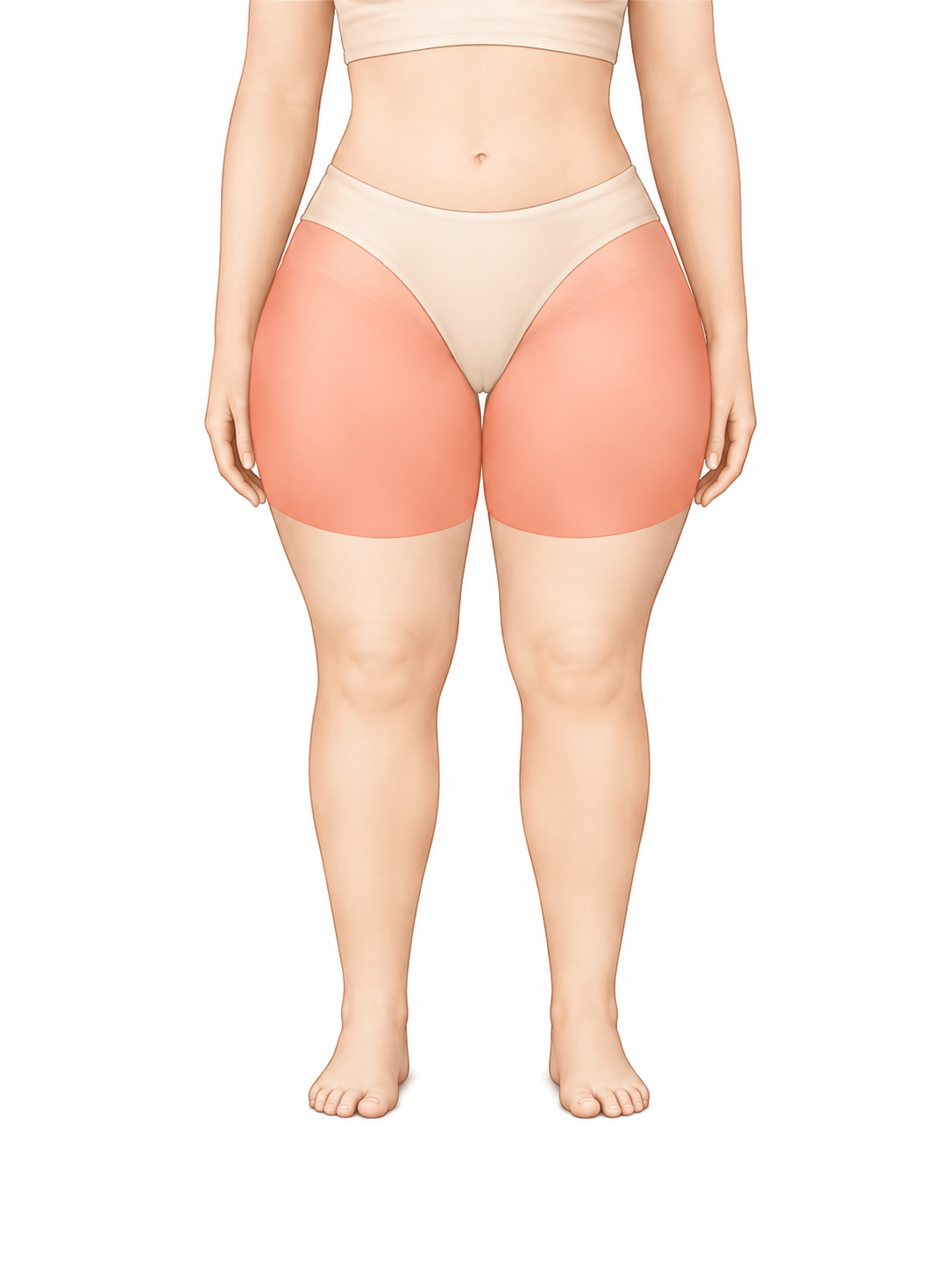 Lipedema tipo I nos quadris e glúteos