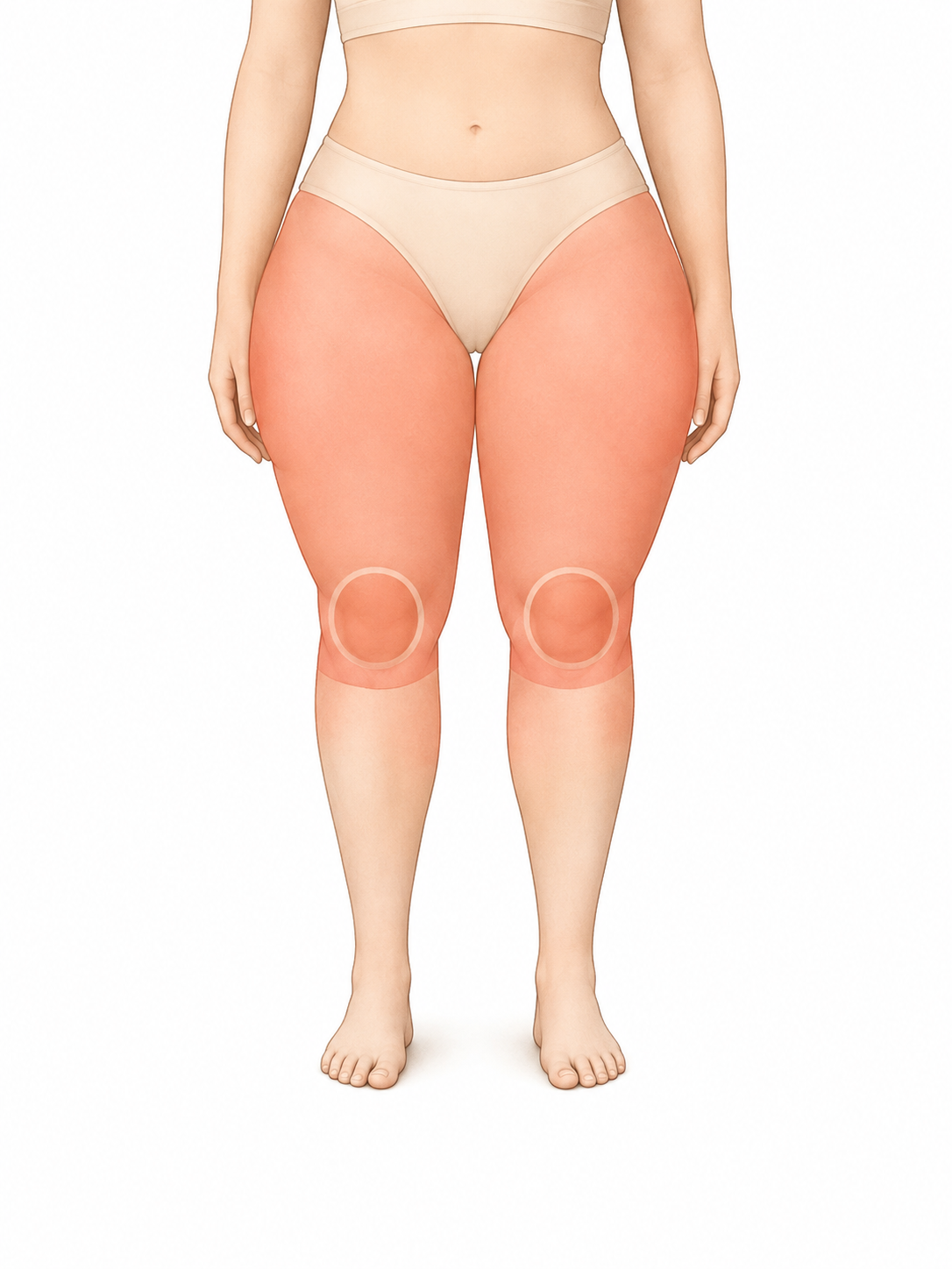 Lipedema tipo II dos quadris aos joelhos